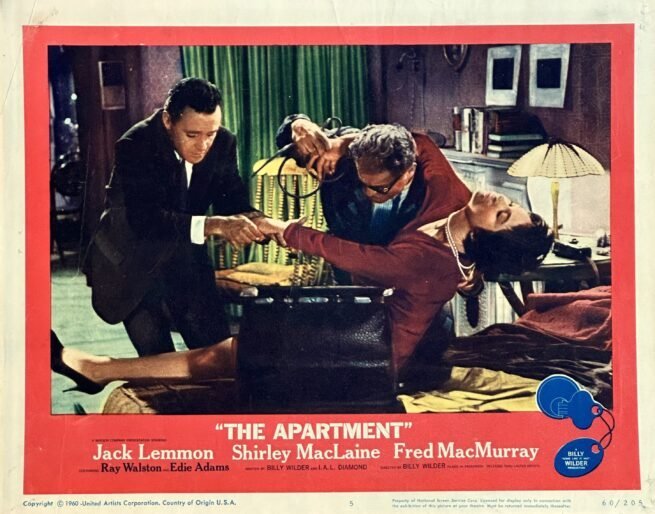 Original vintage cinema movie poster lobby card for Billy Wilder's The Apartment