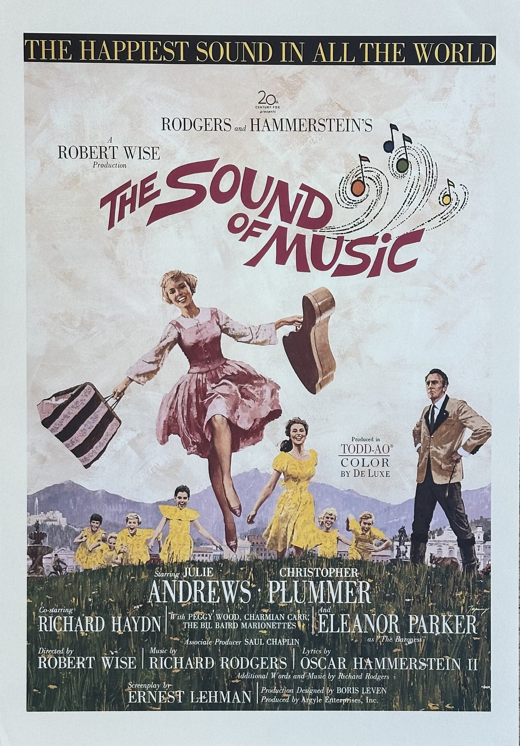 Original vintage window card movie poster for The Sound of Music