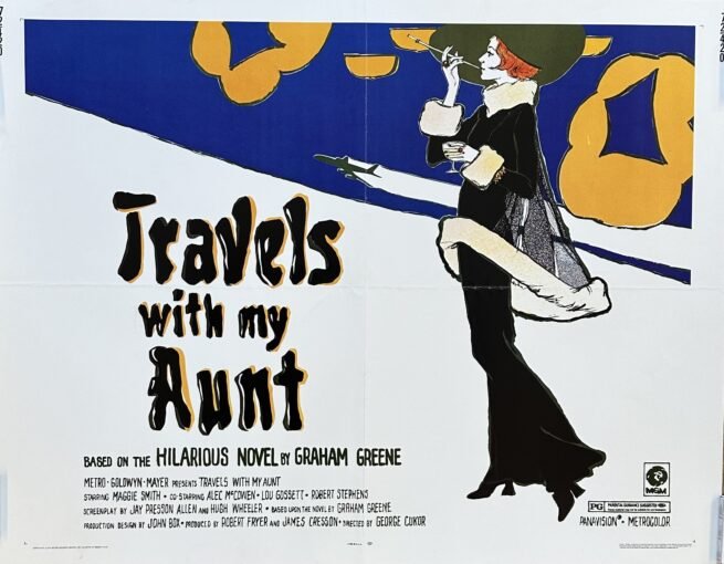 Original vintage cinema movie poster for Travels With My Aunt, starring Maggie Smith