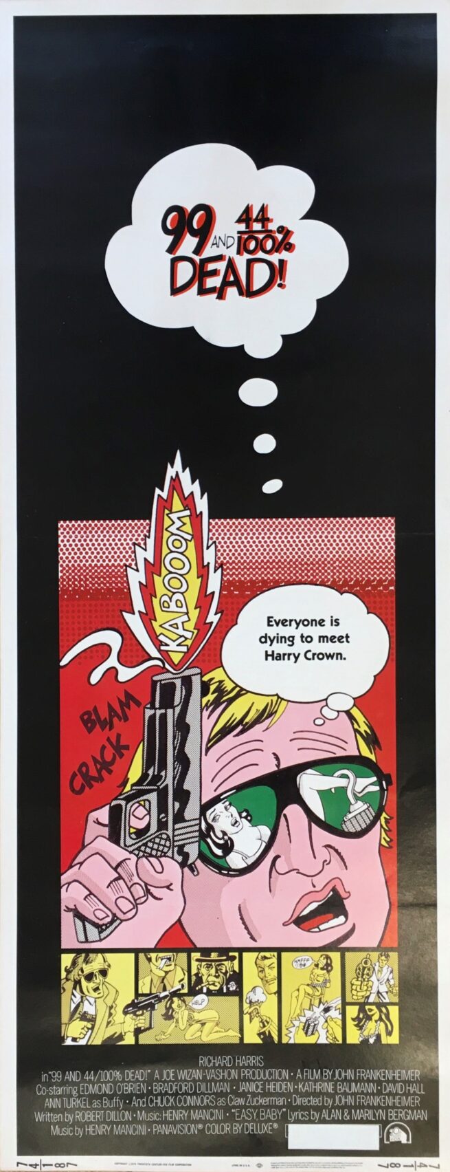 original vintage cinema movie poster with pop art design by Bill Gold, inspired by Roy Lichtenstein