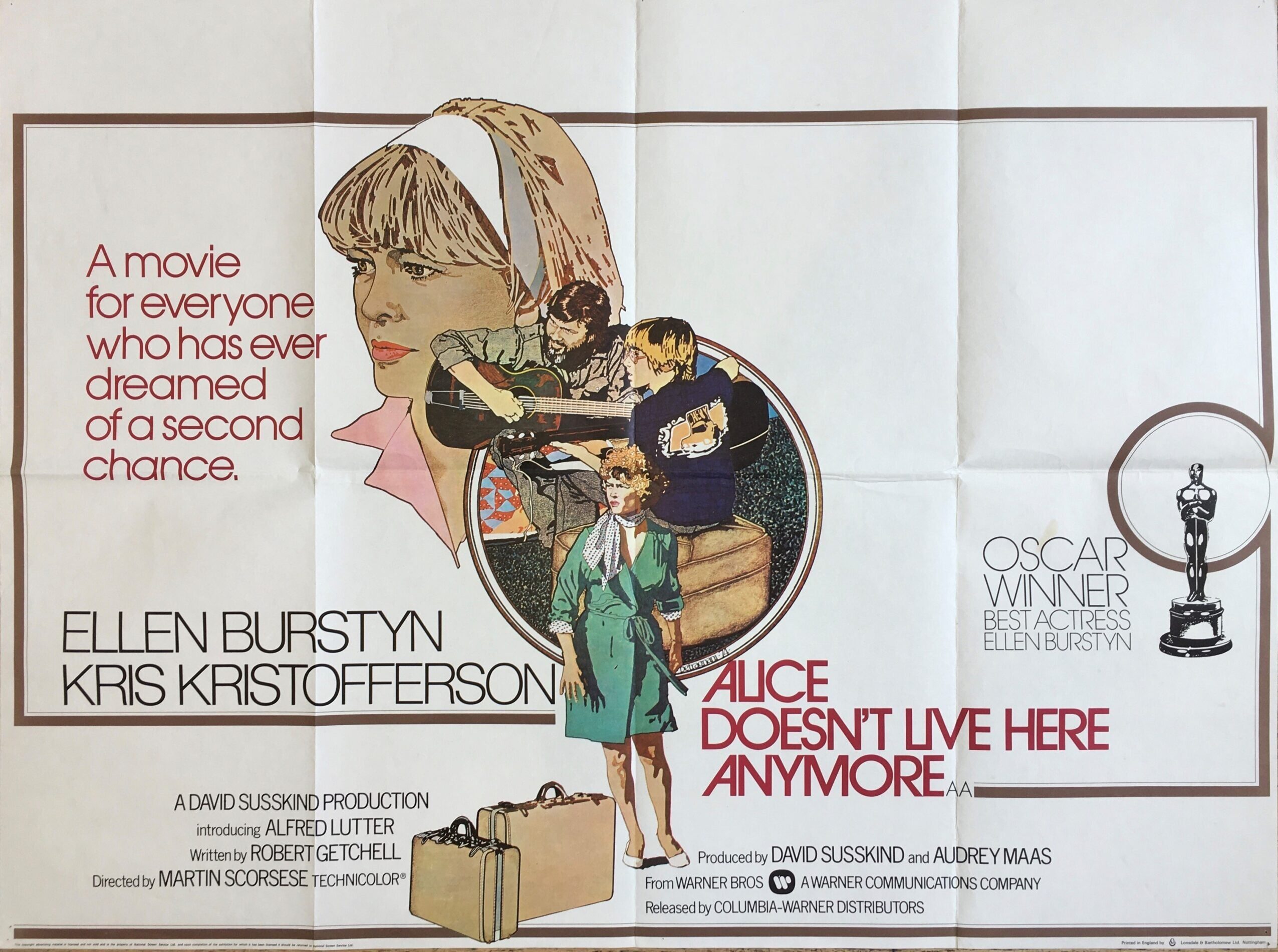 Original vintage cinema movie poster for Alice doesn't Live Here Anymore, directed by Martin Scorsese