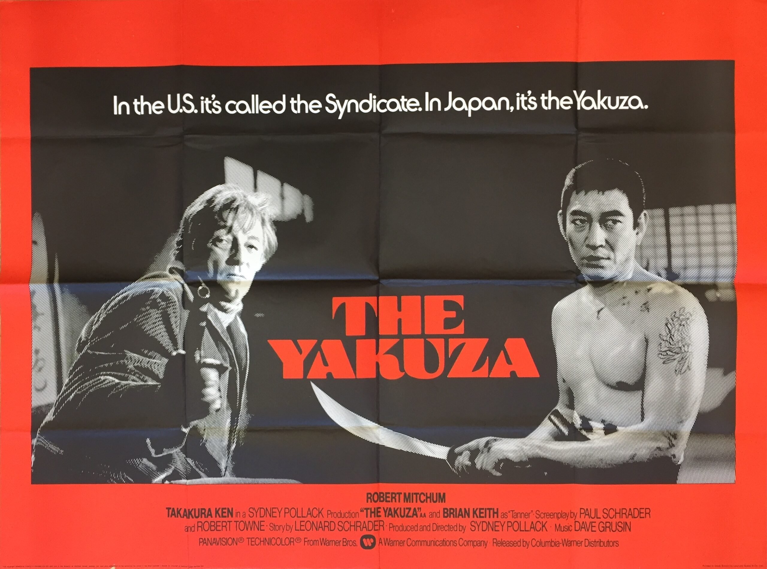Original vintage cinema movie poster for Robert Mitchum in The Yakuza