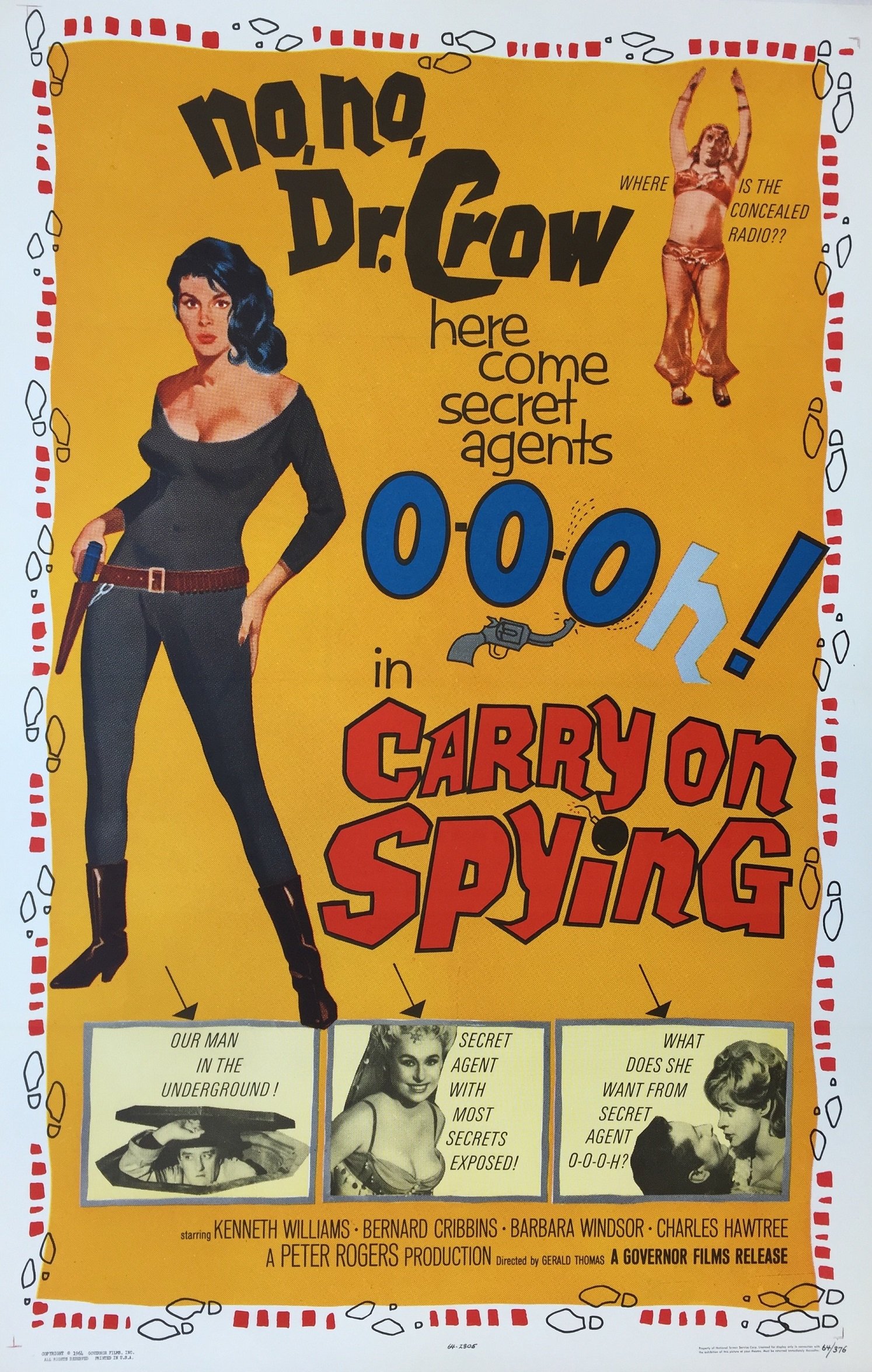 Original vintage cinema movie poster for the comedy, Carry On Spying