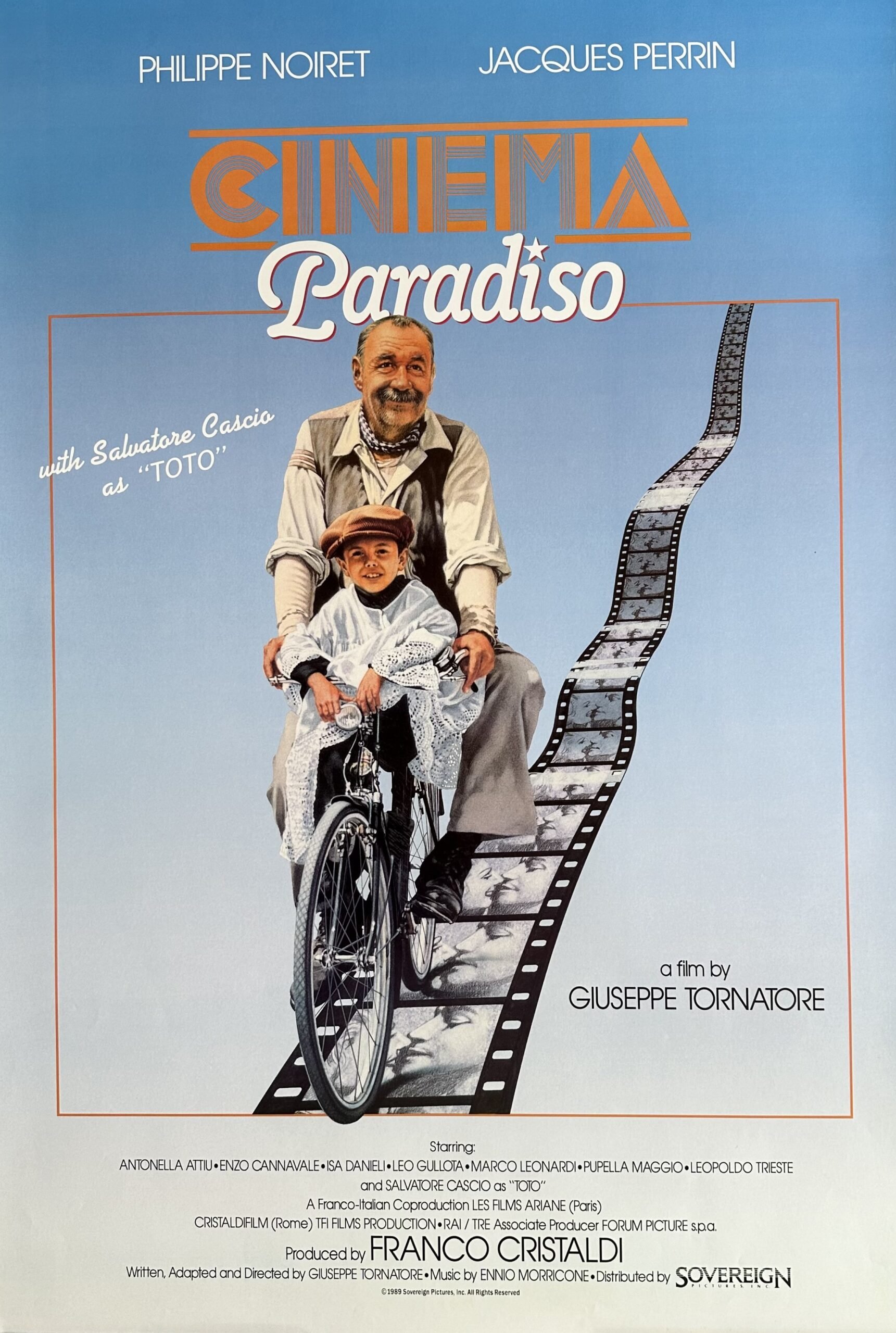 Vintage original US cinema One Sheet poster for Cinema Paradiso