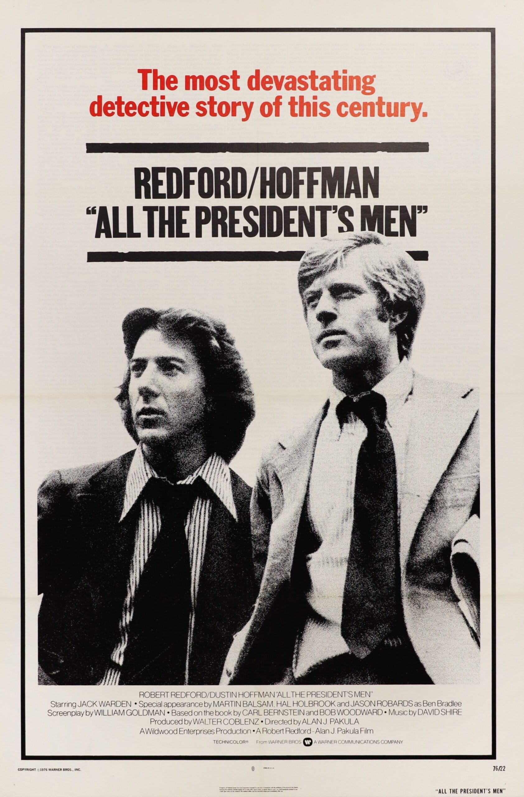 Original vintage cinema movie poster for Watergate thriller, All the President's Men