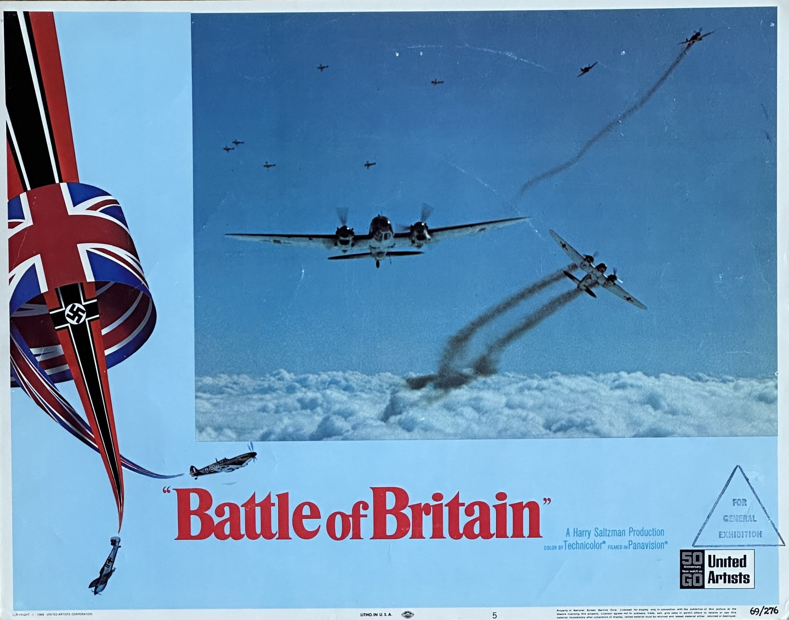 Original vintage cinema lobby card movie poster for Battle of Britain
