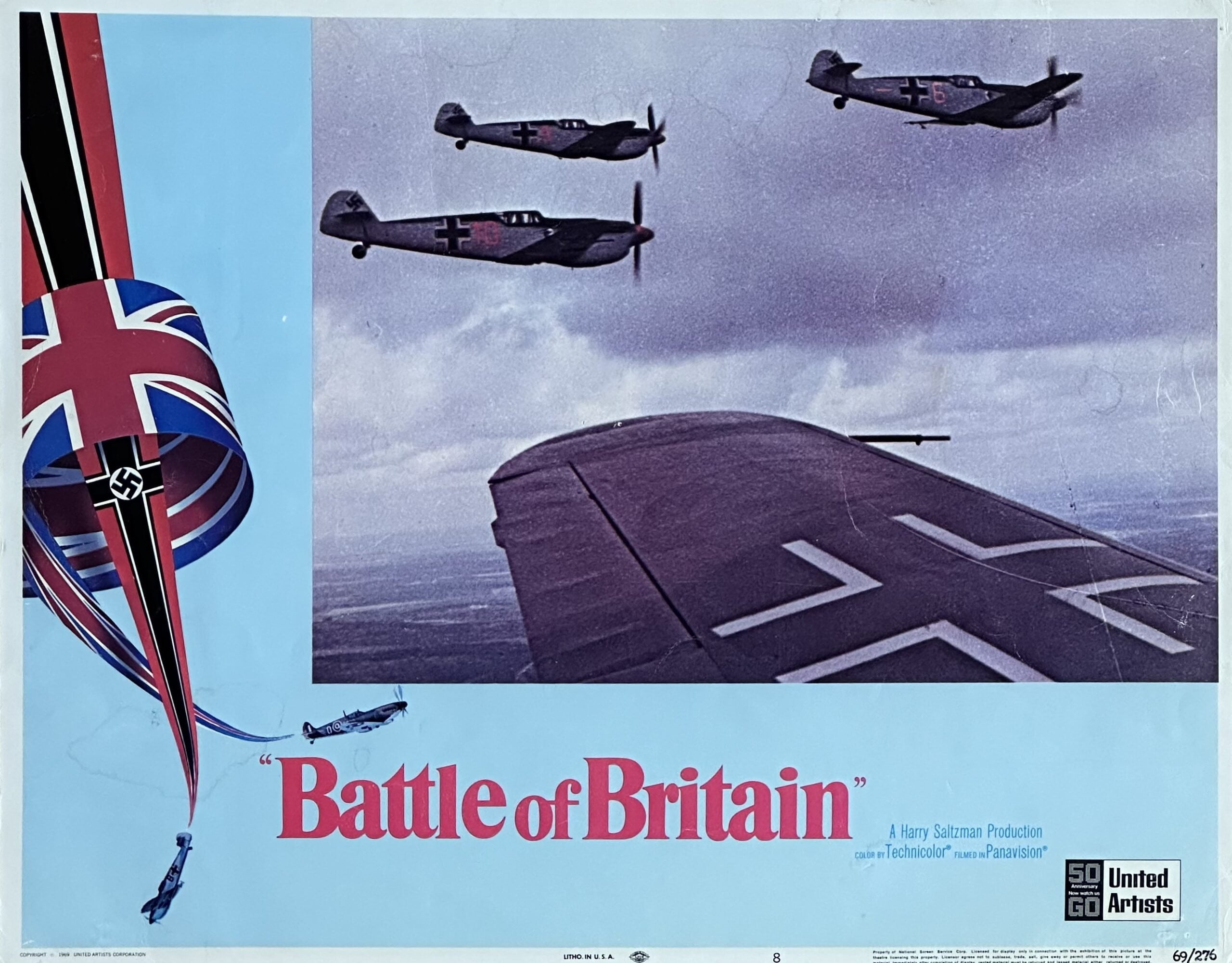 Original vintage cinema lobby card movie poster for Battle of Britain