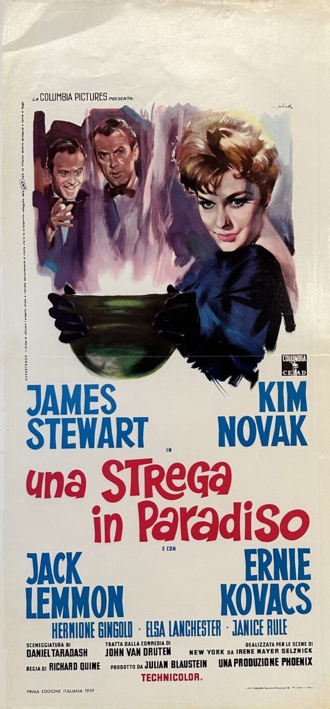 Original vintage cinema movie poster for Bell Book and Candle