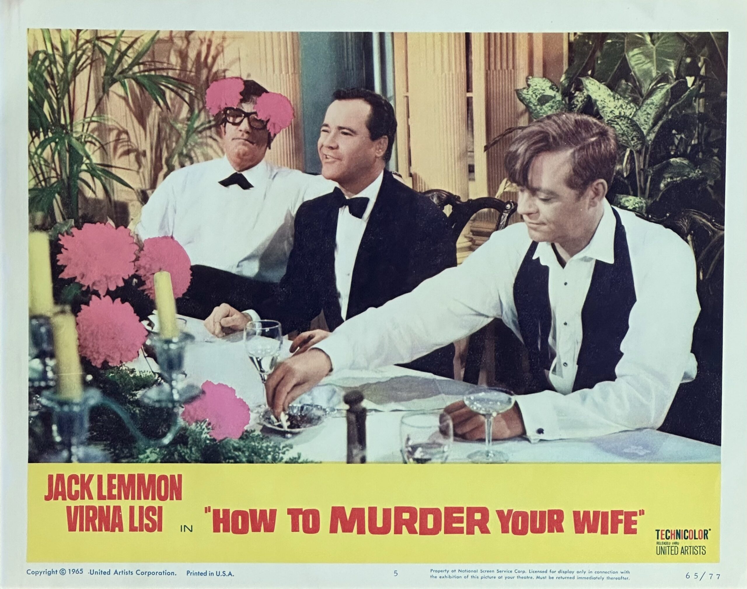 Original vintage cinema lobby card movie poster for Jack Lemmon and Terry-Thomas comedy, How to Murder Your Wife