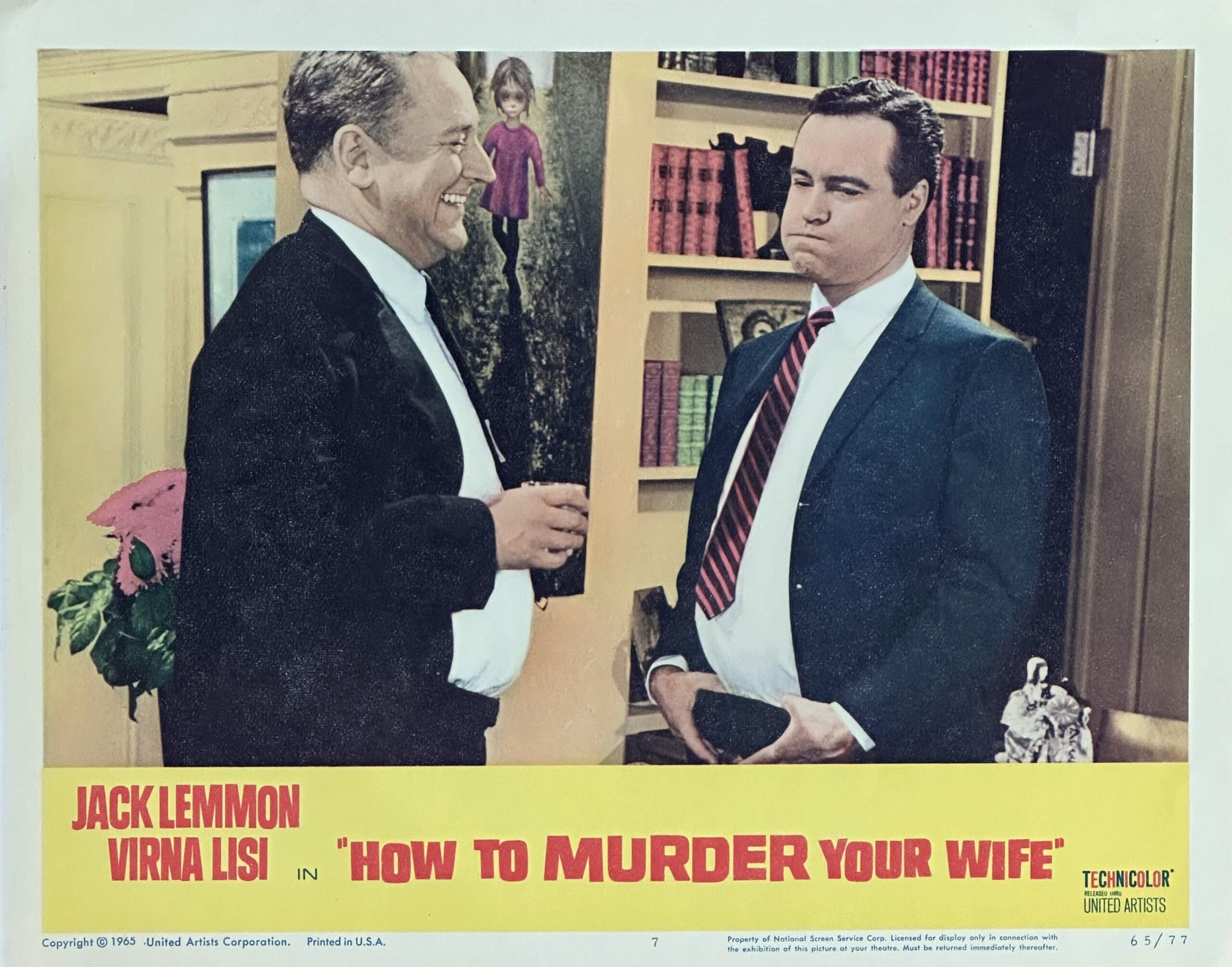 Original vintage cinema lobby card movie poster for Jack Lemmon and Terry-Thomas comedy, How to Murder Your Wife