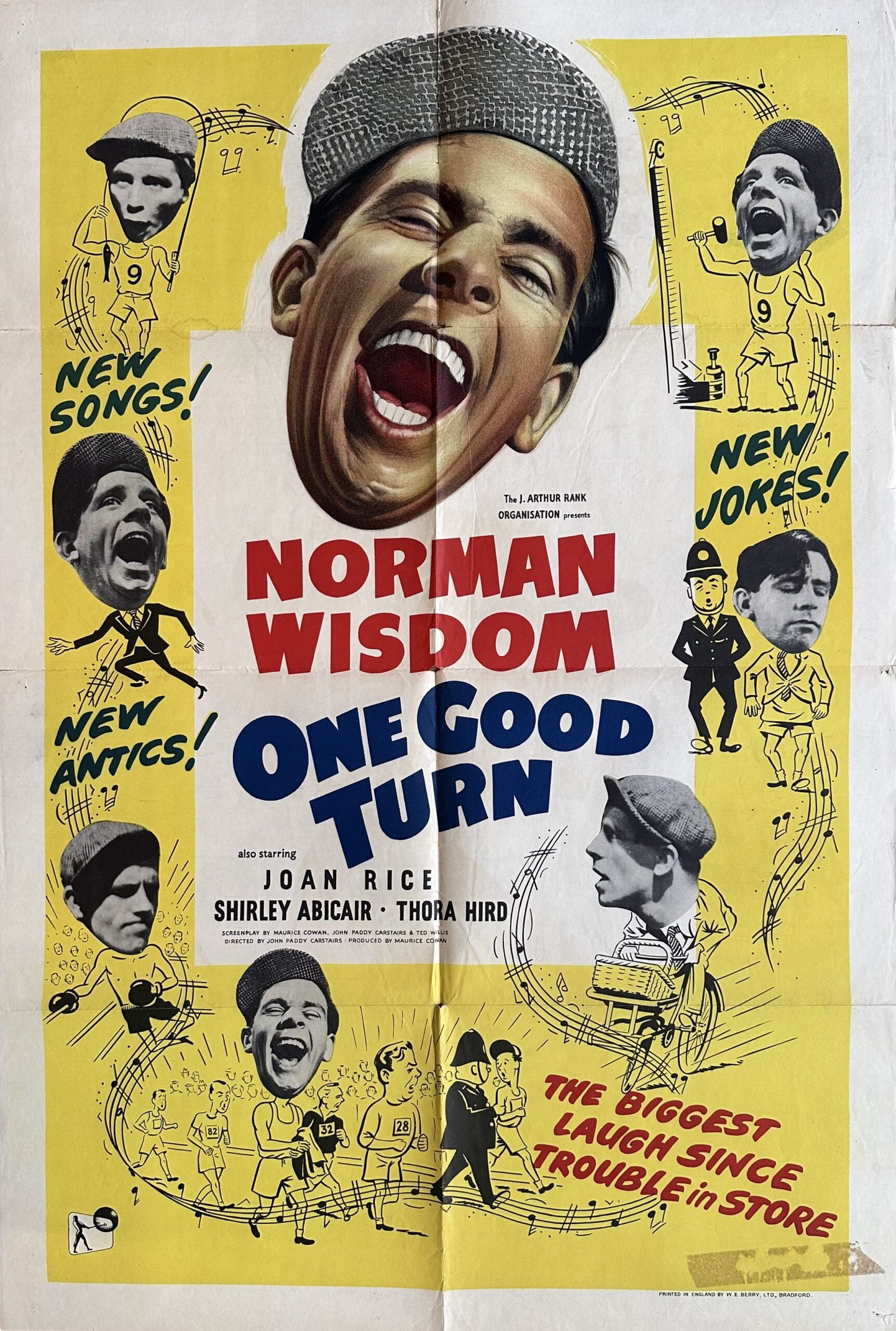 Original vintage cinema movie poster for the Norman Wisdom comedy, One Good Turn