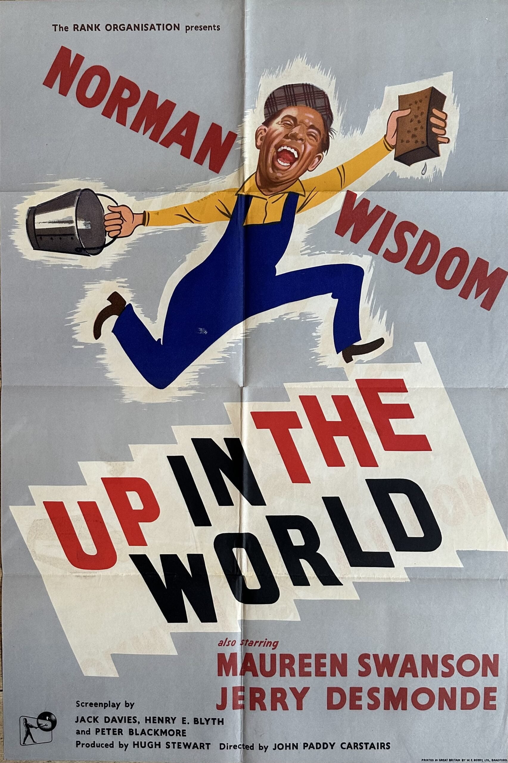 Original vintage cinema advertising movie poster for the comedy, Up in the World