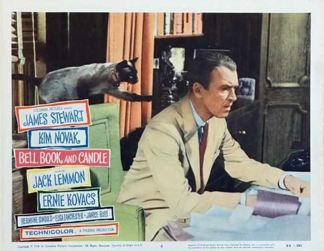 Original vintage cinema lobby card movie poster for Bell, Book and Candle