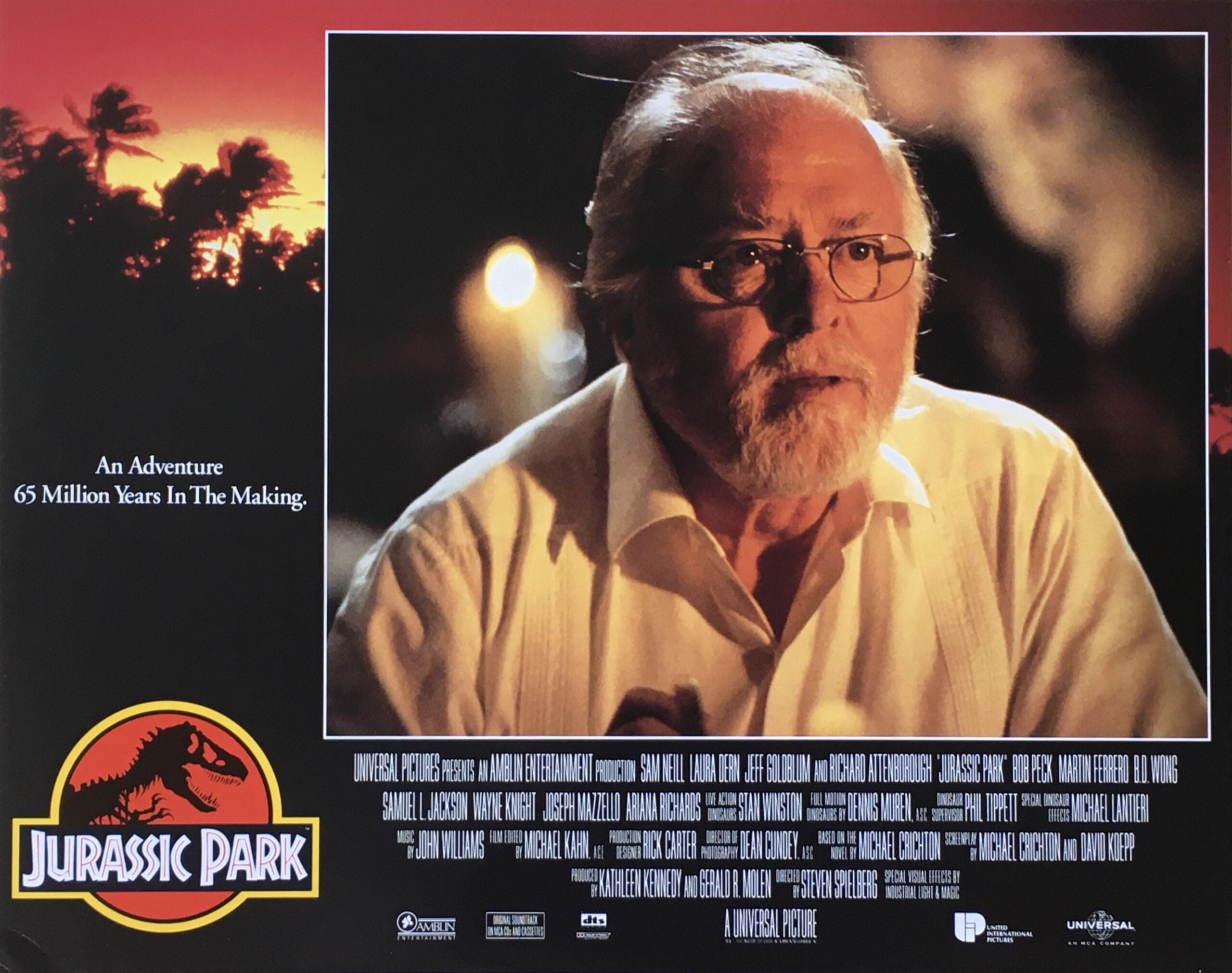 Priginal vinrage cinema lobby card movie poster for Jurassic Park