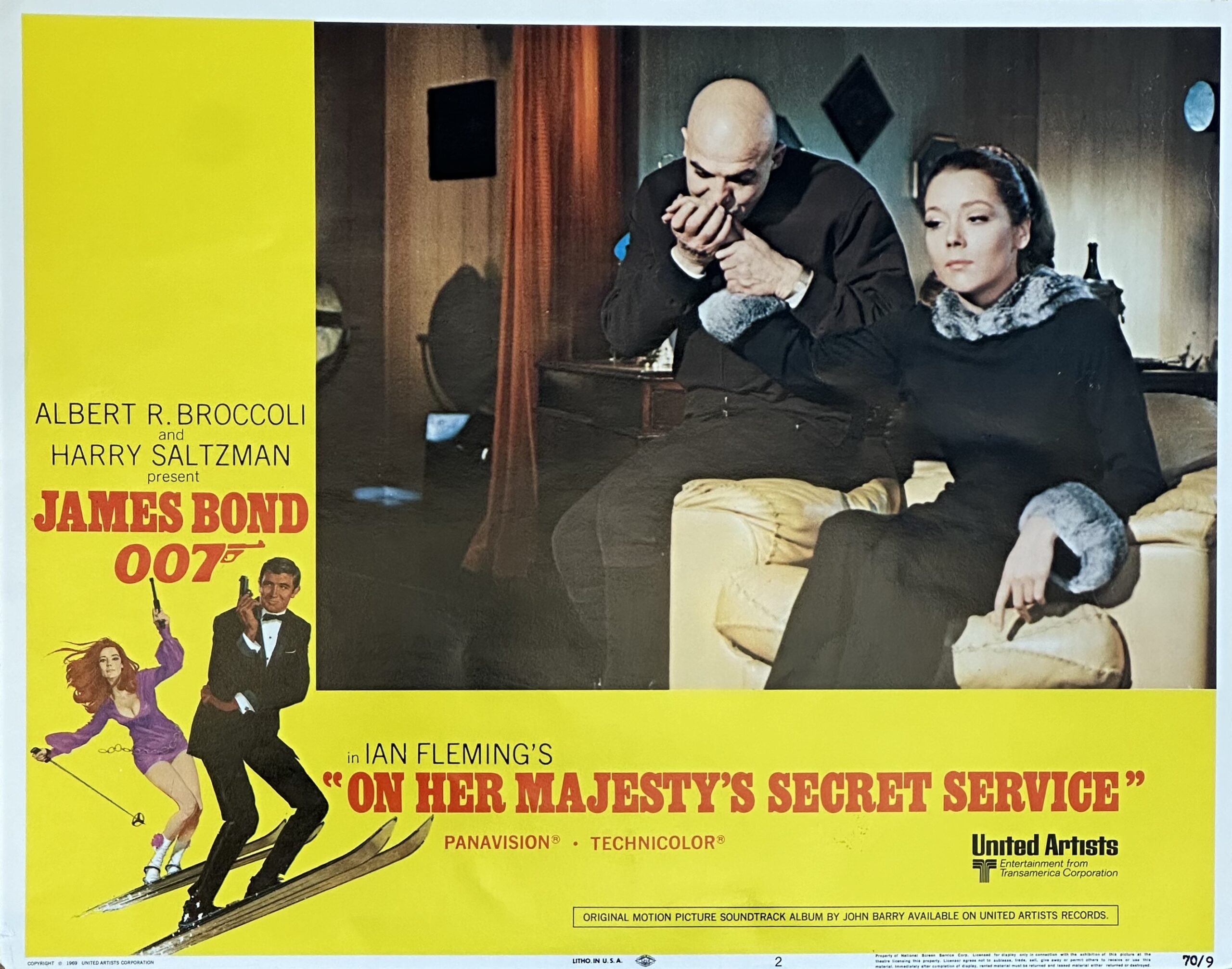 Original vintage cinema lobby card movie poster for James Bond in On Her Majesty's Secret Service