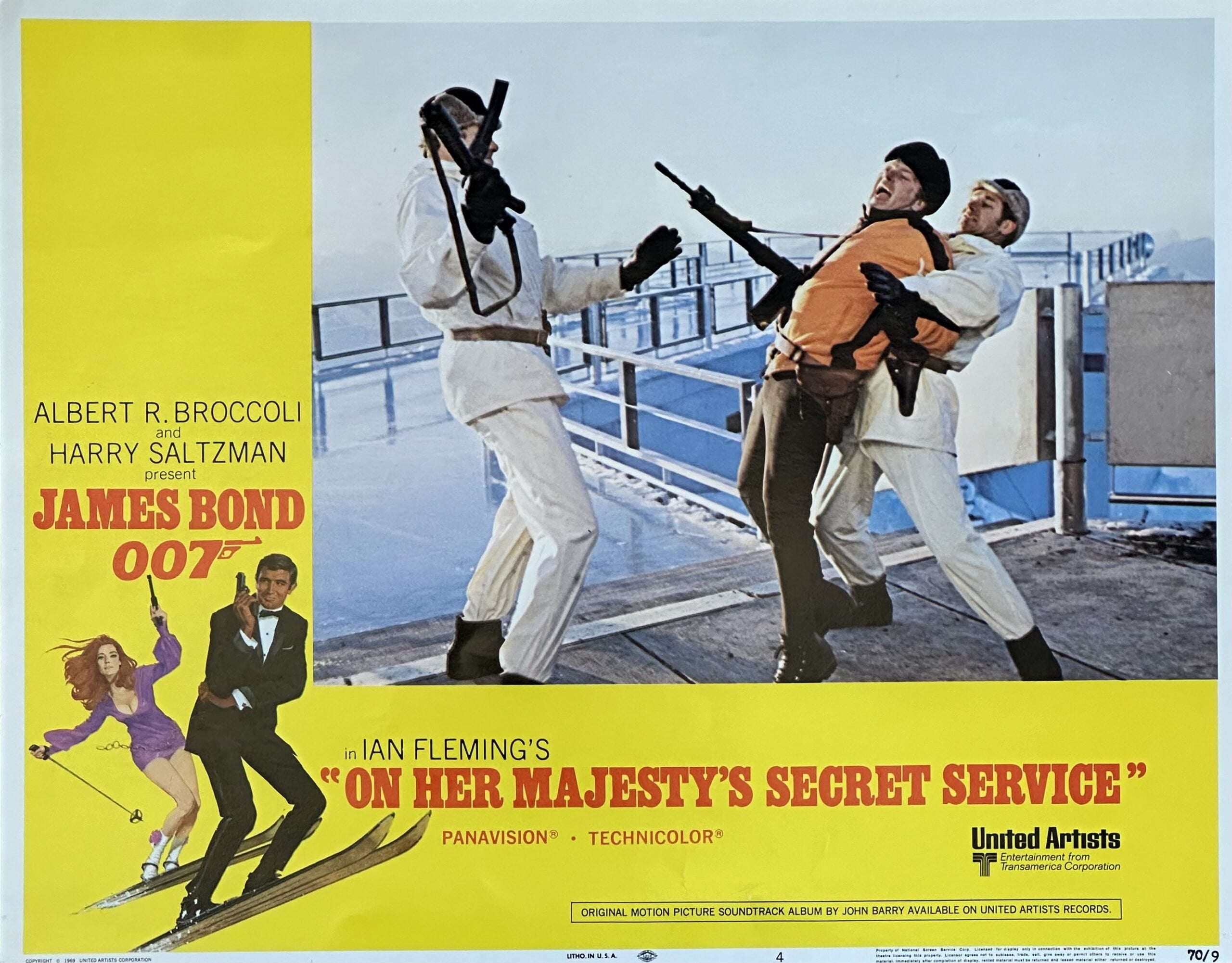 original vintage cinema lobby card movie poster for James Bond 007 in On Her Majesty's Secret Service