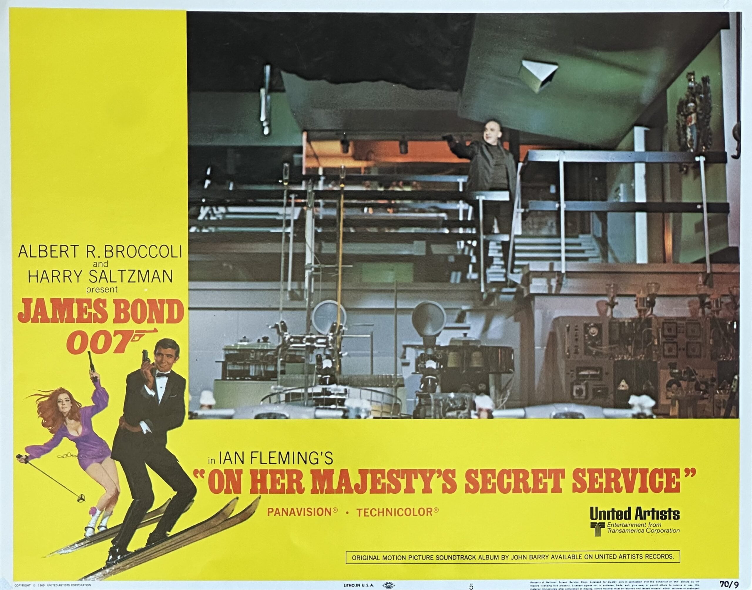 Original vintage cinema lobby card movie poster for James Bond 007 On Her Majesty's Secret Service