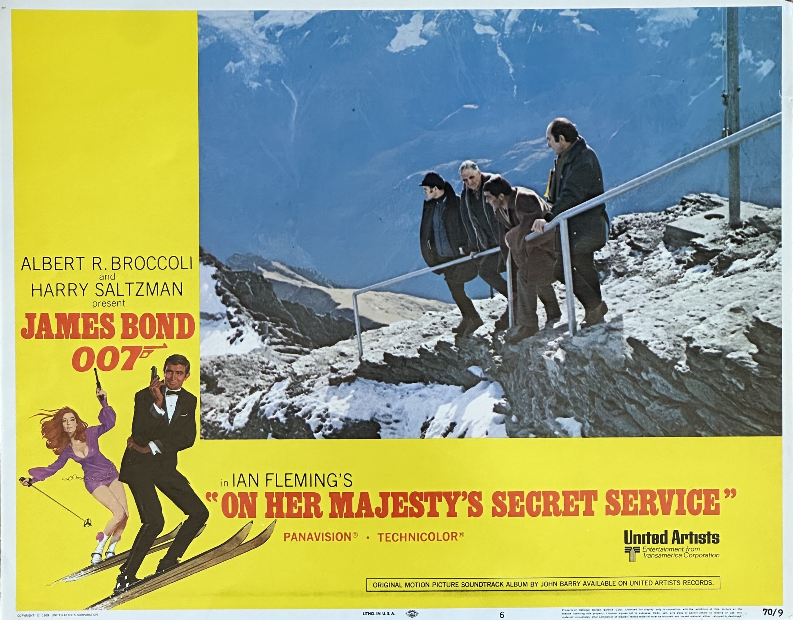 Original vintage cinema lobby card movie poster for 007 in On Her Majesty's Secret Service