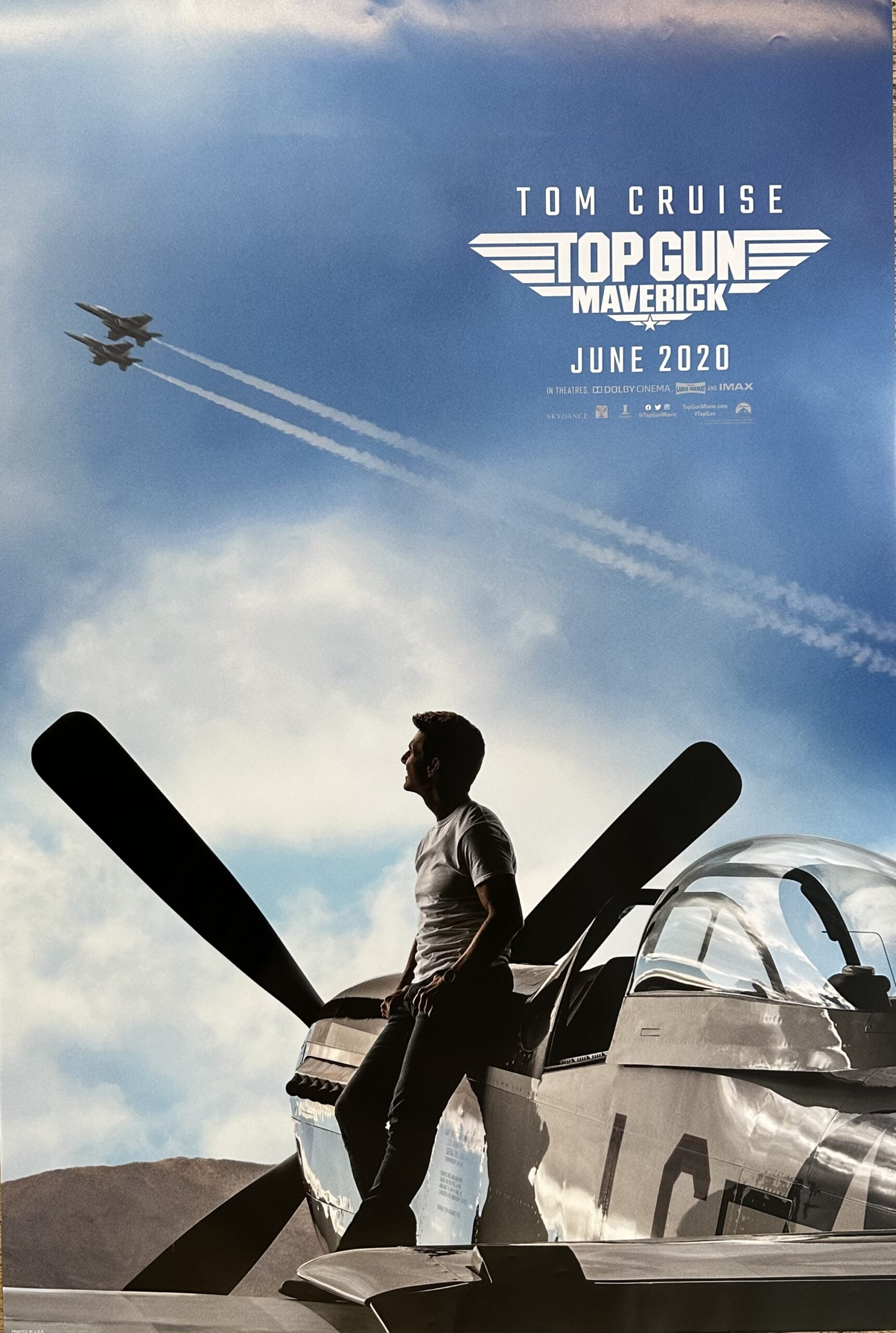 Original cinema movie poster for Top Gun Maverick
