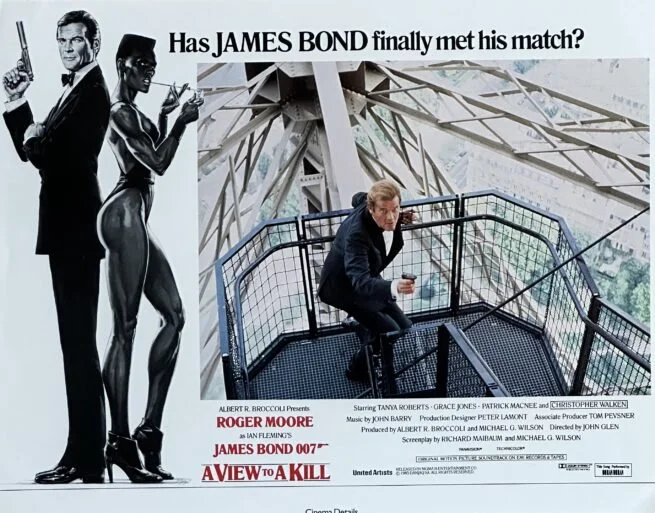 Original cinema lobby card for James bond movie A View to a Kill