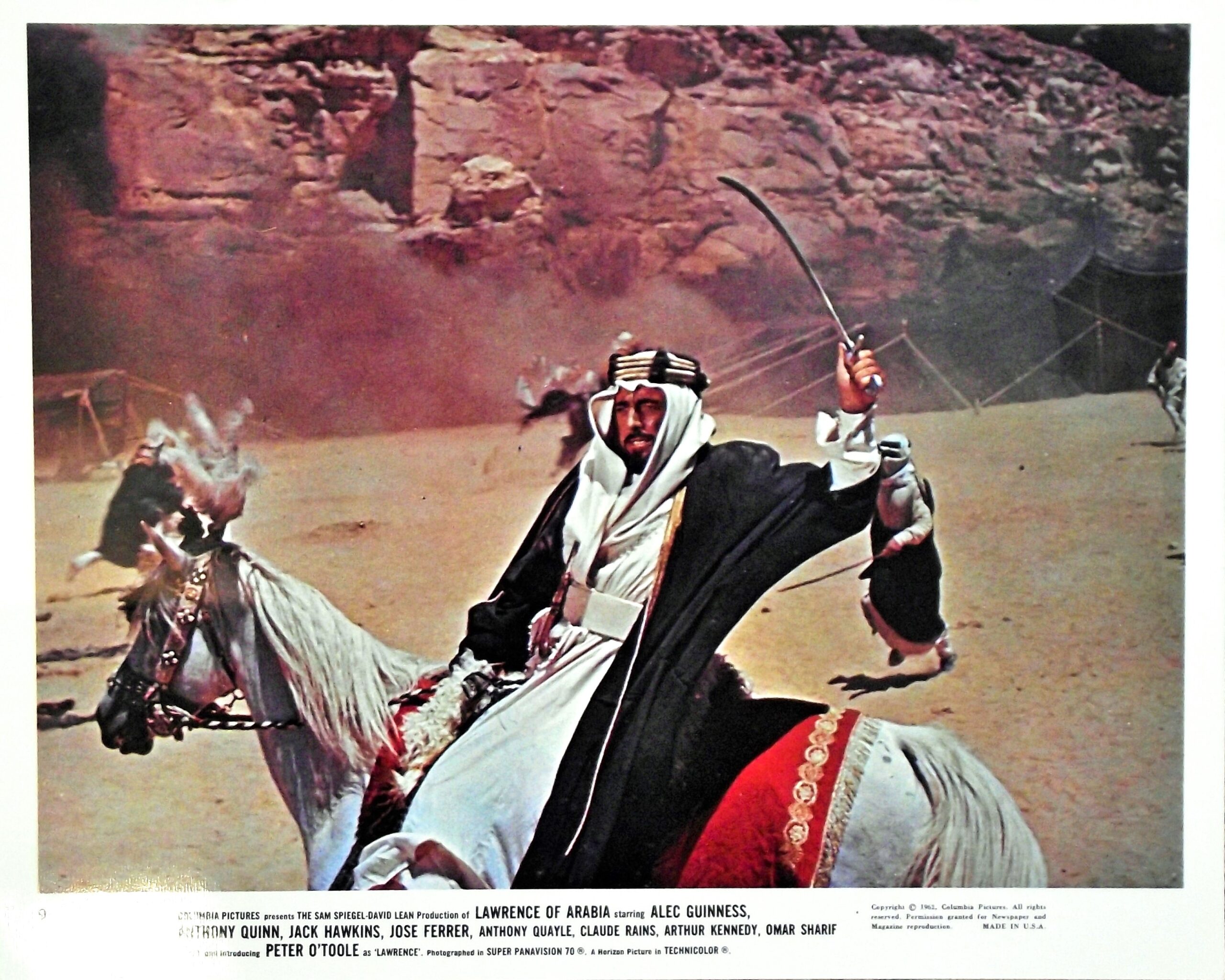 Vintage original US movie still for Lawrence of Arabia.