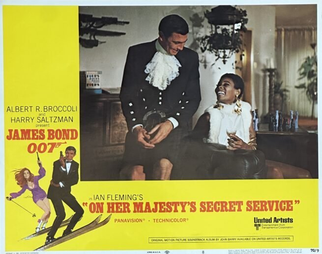 Original vintage cinema lobby card movie poster for 007 film On Her Majesty's Secret Service