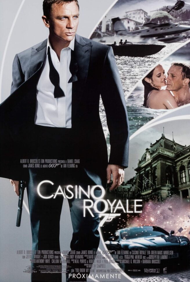 Original movie poster for James Bond 007 Casino Royale starring Daniel Craig