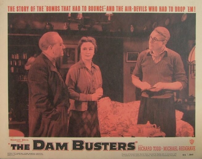 Vintage original US cinema lobby card poster for classic WW2 film The Dam Busters