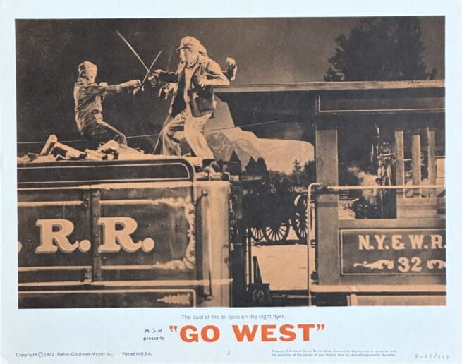 Original vintage lobby card movie poster for Go West, starring the Marx Brothers