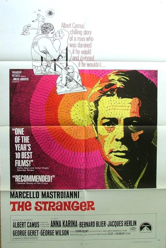 Original vintage cinema movie poster for Visconti's The Stranger