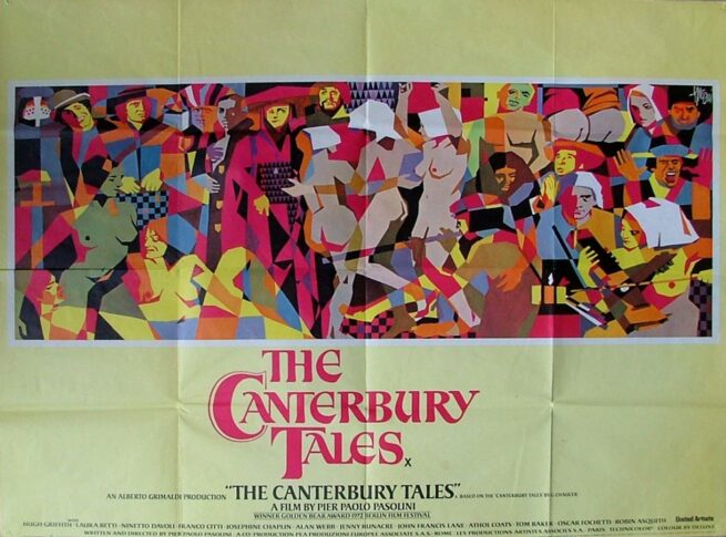 Original vintage cinema movie poster for Pasolini's version of Chaucer's The Canterbury Tales