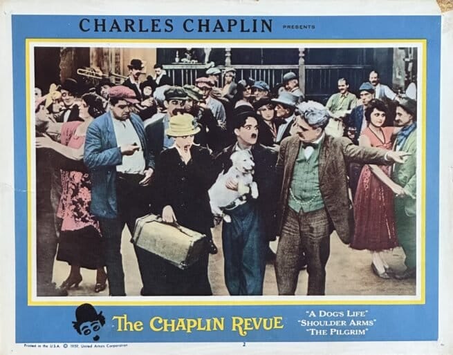 Original vintage cinema lobby card movie poster for Chaplin compilation The Chaplin Revue