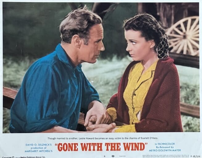 Original vintage cinema lobby card movie poster for Gone With the Wind