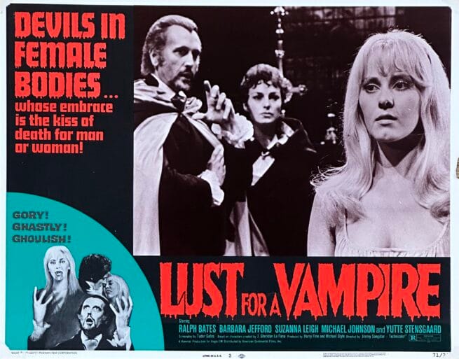 Original vintage cinema lobby card movie poster for the horror, Lust for a Vampire