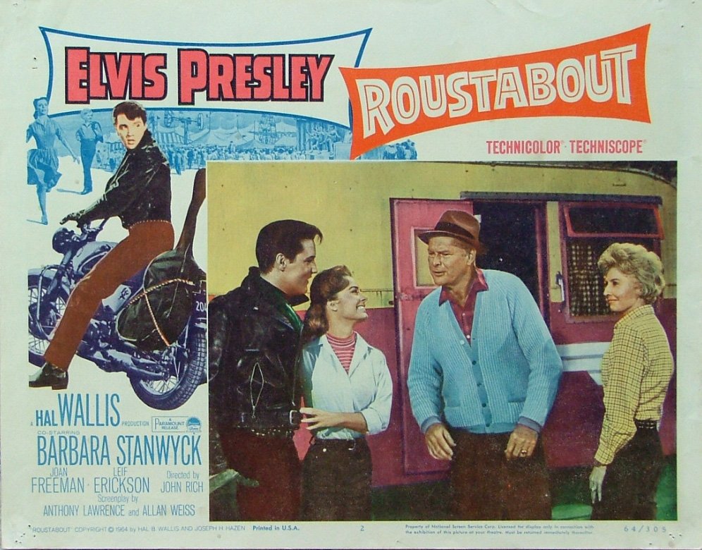 Vintage original US cinema lobby card poster for Elvis in Roustabout