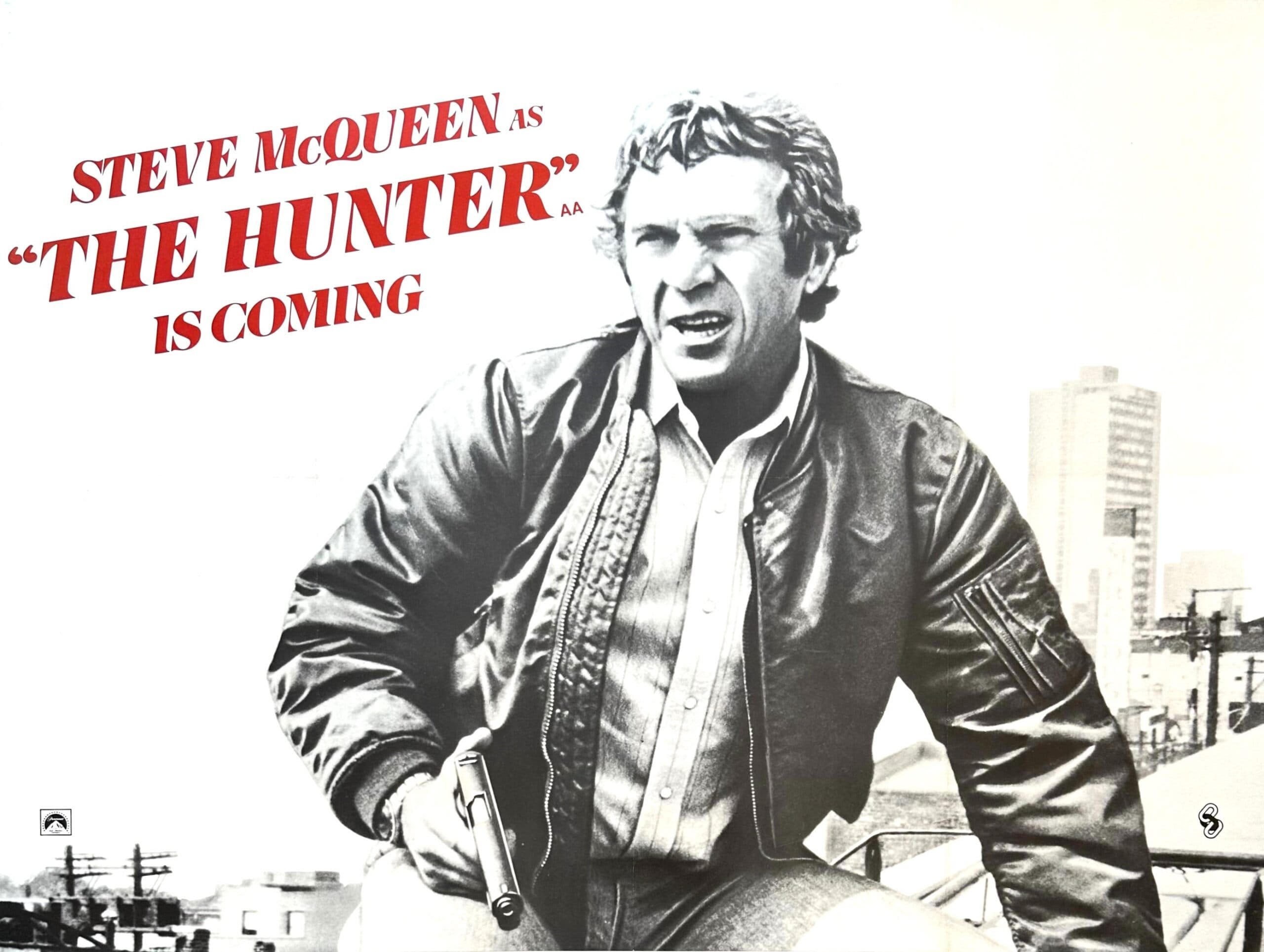 Original vintage cinema movie poster for Steve McQueen in The Hunter