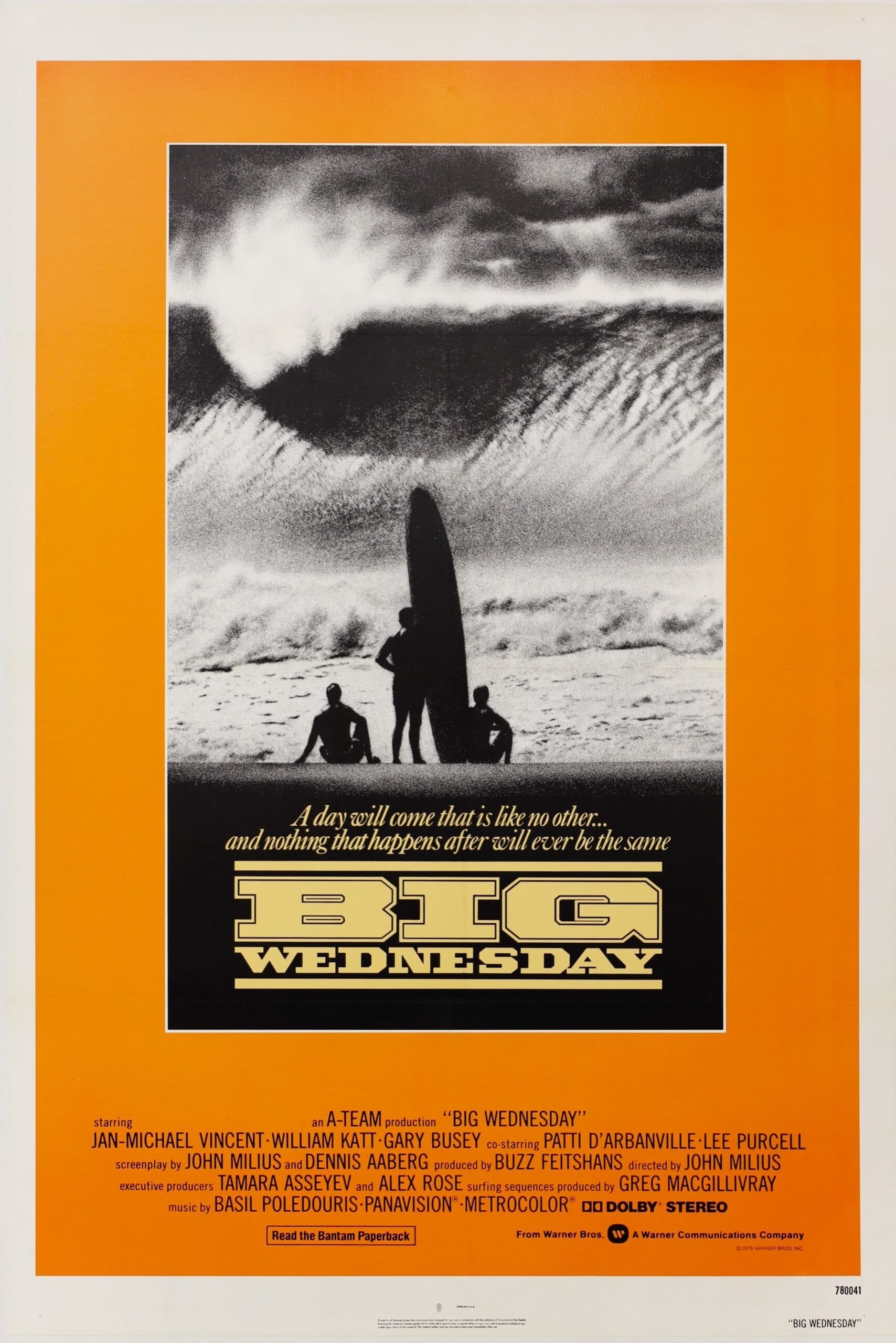 Original vintage cinema movie poster for surfing classic, Big Wednesday