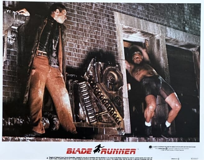 Original vintage cinema lobby card movie poster for Ridley Scott sci-fi classic, Blade Runner