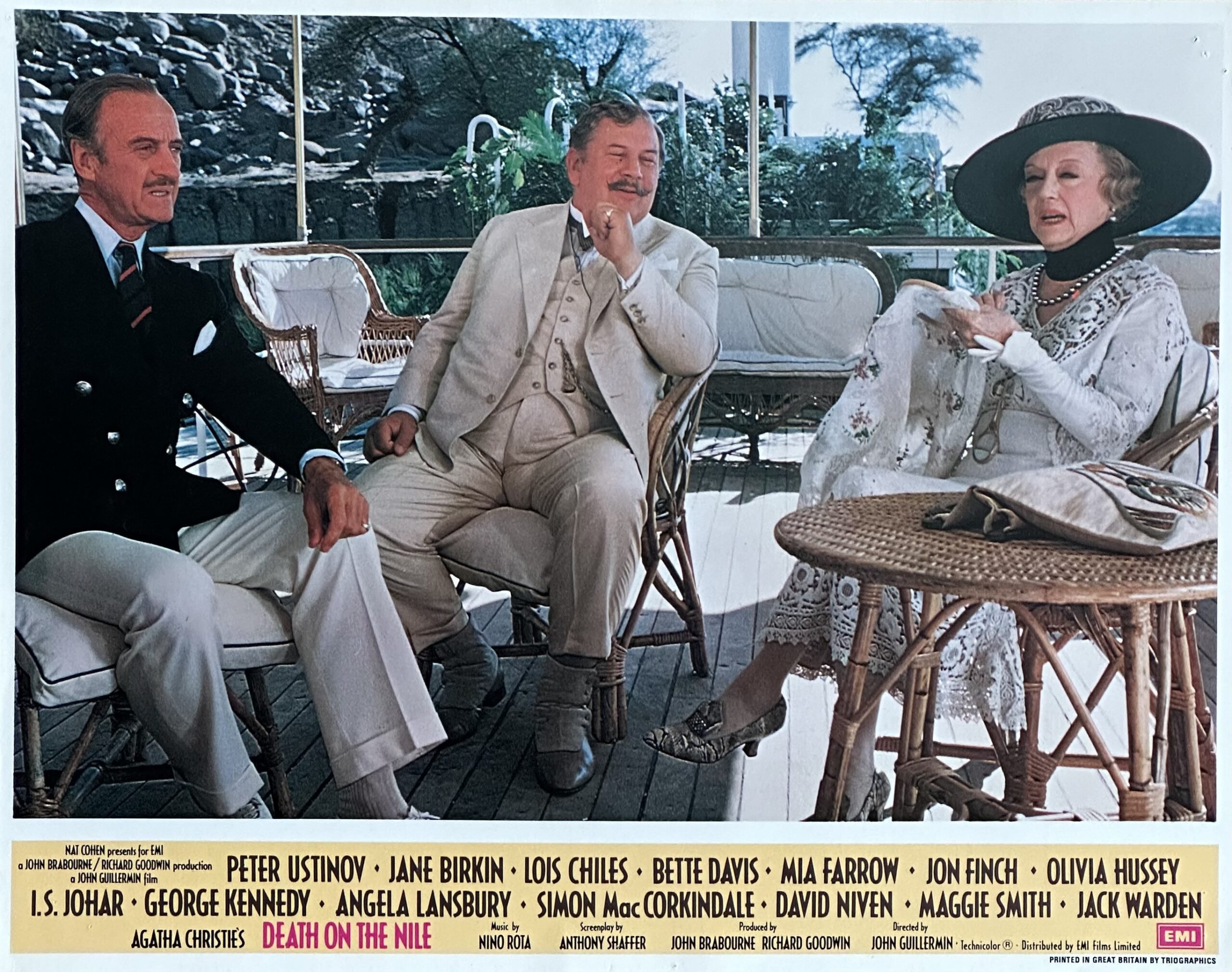 Original Lobby Card movie poster for Agatha Christie's Death on the Nile