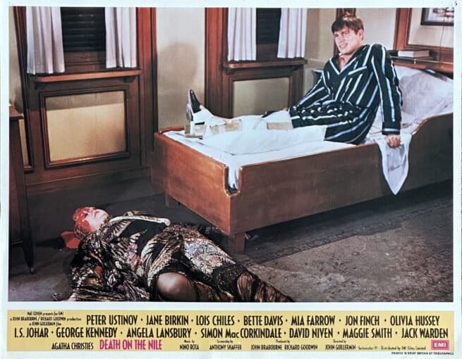 Original UK lobby Card movie poster for Agatha Christie's Death on the Nile