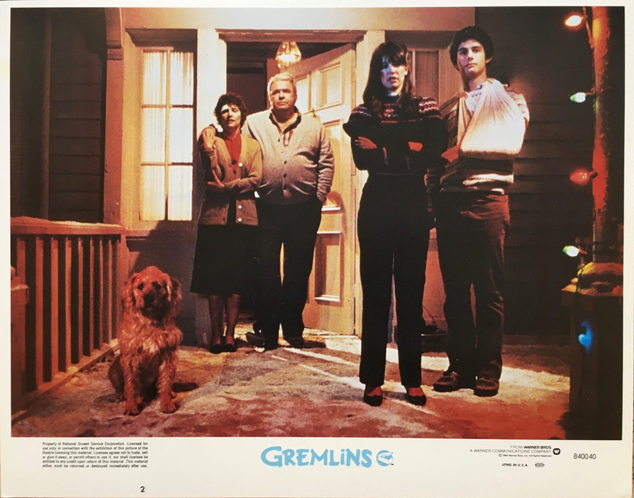 Original vintage cinema lobby card movie poster for Gremlins