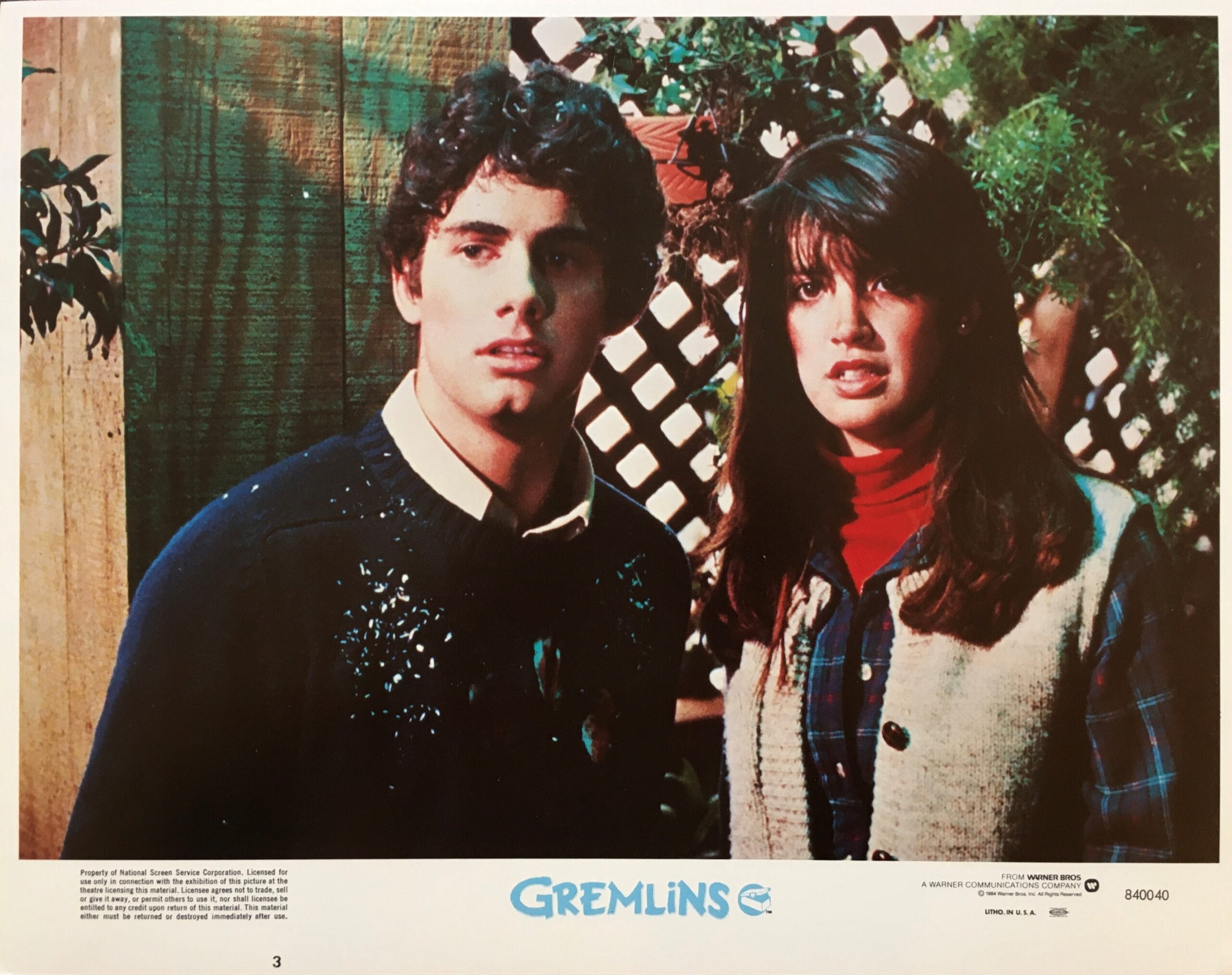 Original vintage cinema lobby card movie poster for Gremlins