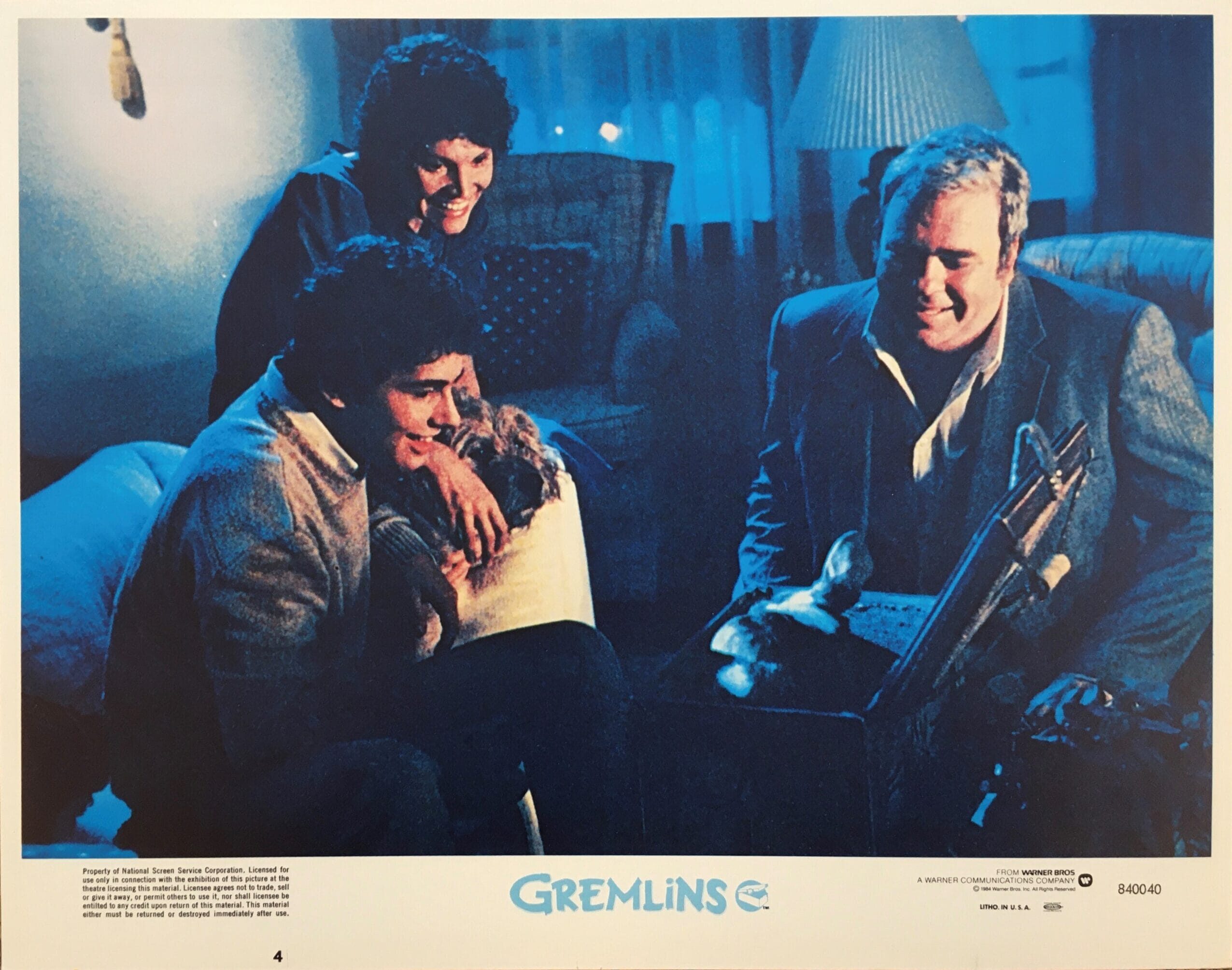 Original vintage lobby card movie poster for Gremlins