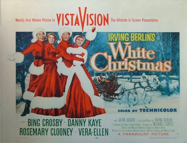 Original vintage cinema movie poster for the festive classic White Christmas