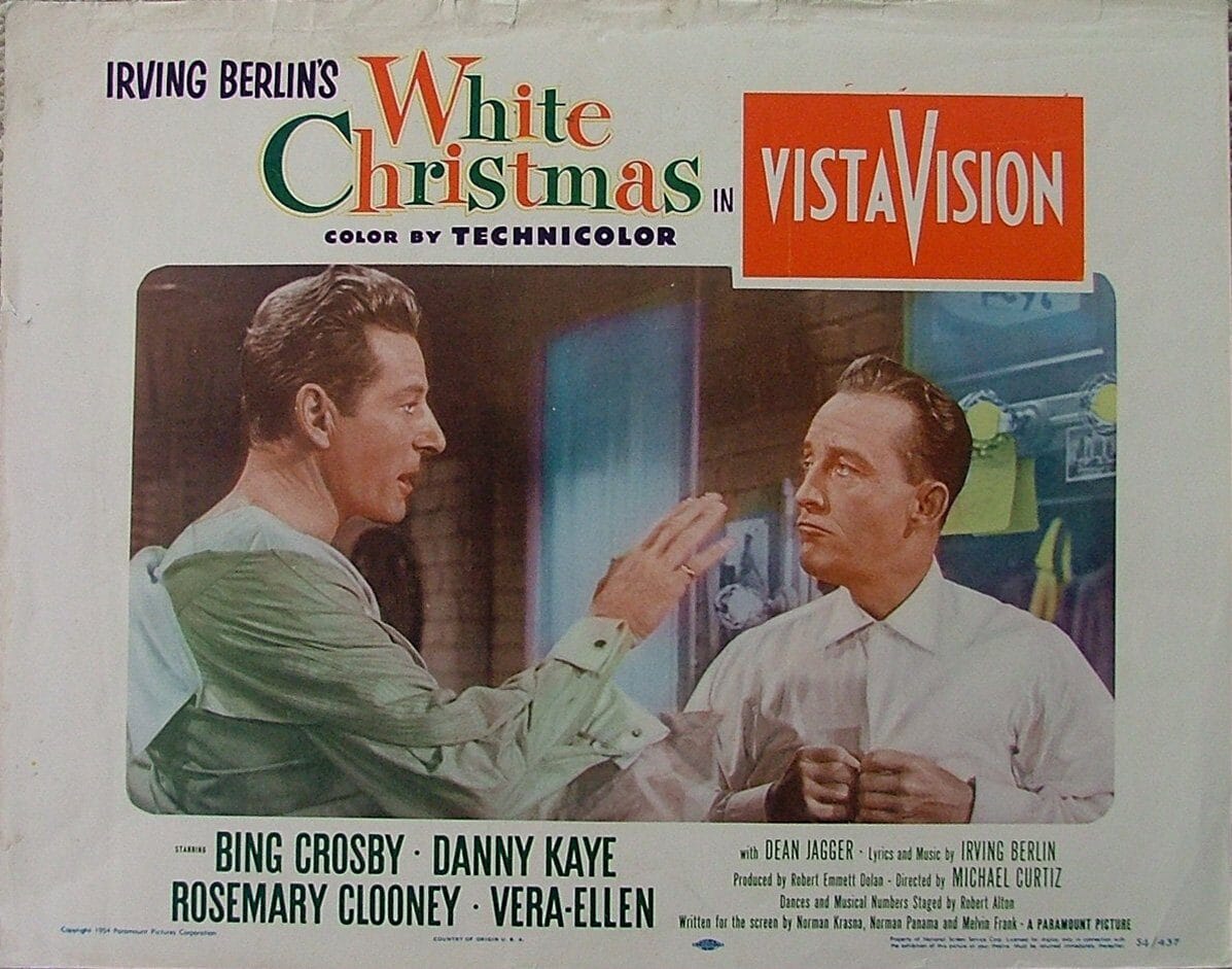 Original vintage cinema lobby card movie poster for Christmas classic, White Christmas