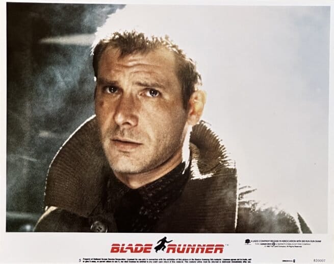 Original vintage cinema lobby card movie poster for Blade Runner