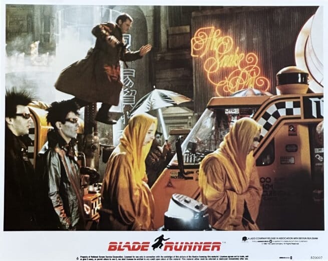 Original vintage cinema lobby card movie poster for Blade Runner