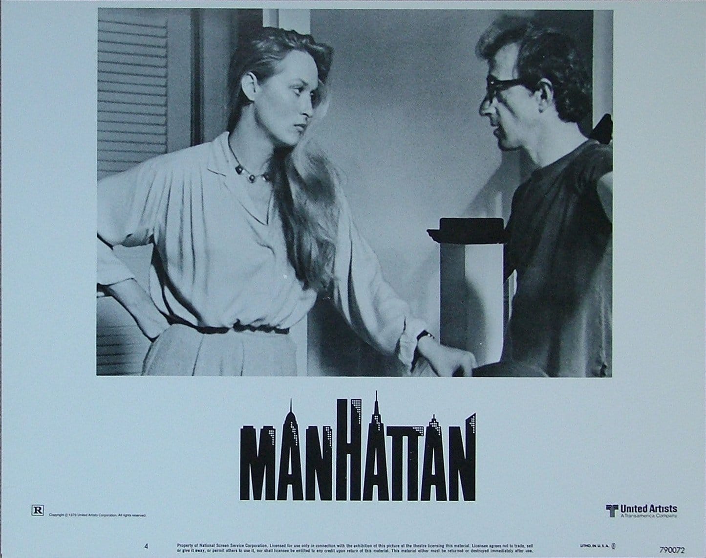 Original cinema lobby card for Woody Allen comedy, Manhattan