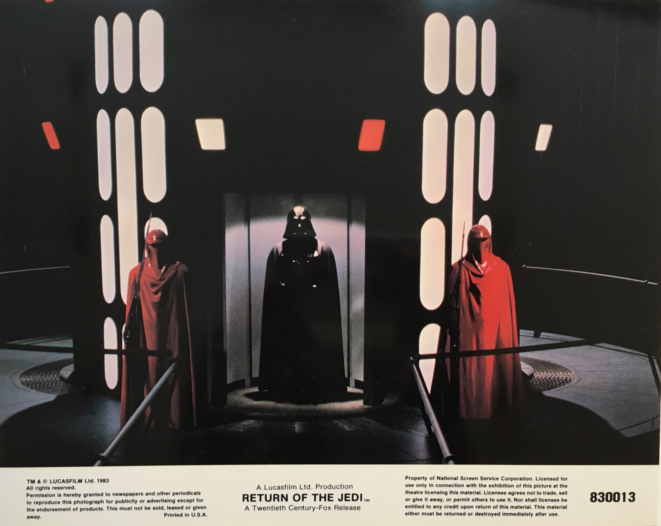 Original vintage mini lobby card movie poster for Return of the Jedi