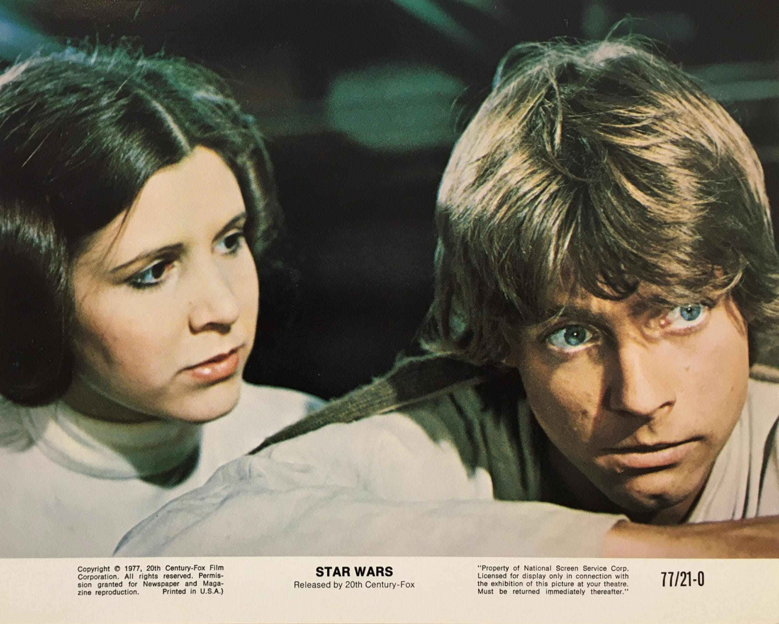 Original vintage cinema mini lobby card movie poster for Star Wars